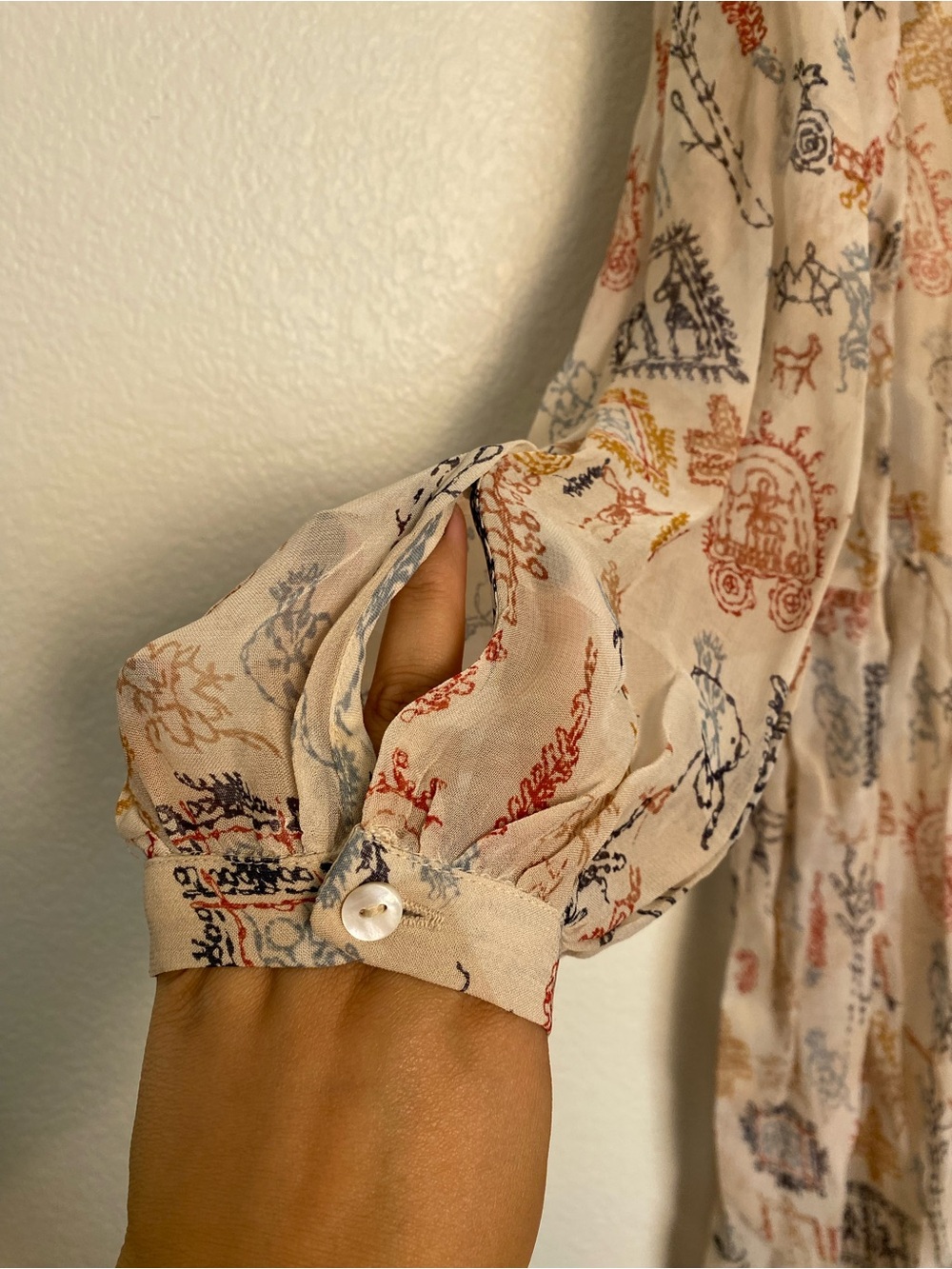 ✨ Velvet by Graham & Spencer Anthropologie Embroidered Boho Dress – Size L ✨ - Picture 7 of 13
